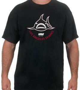 Los Angeles Sharks black hockey tshirt
