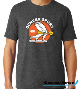 denver-spurs-vintage-charcoal-heather-grey-hockey-tshirt copy
