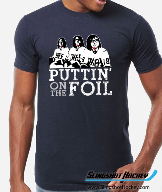 putton-on-the-foil-navy-slap-shot-hockey-shirt