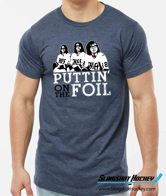 putton-on-the-foil-slap-shot-heather-navy-hockey-shirt