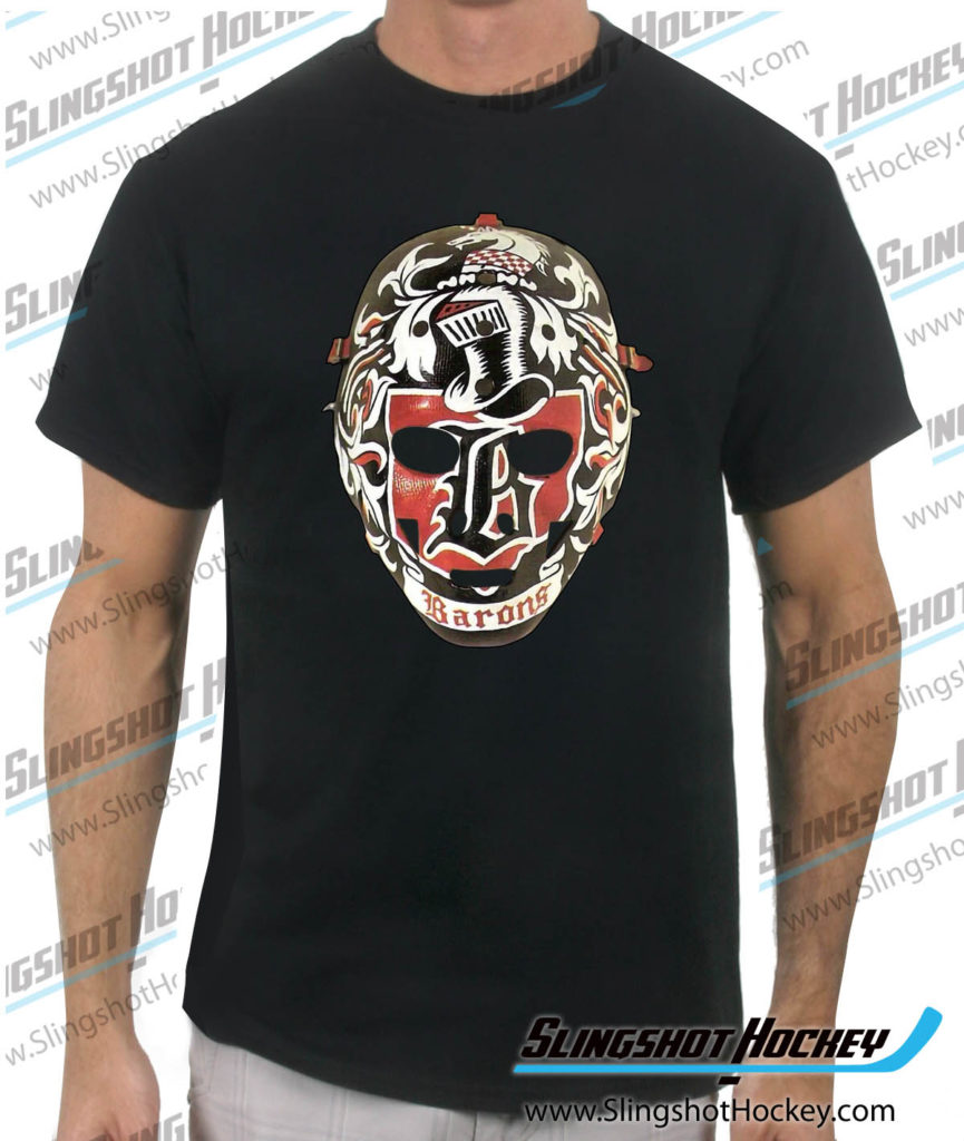 Gilles-Meloche-Cleveland-Baronsblack-mens-hockey-tshirt