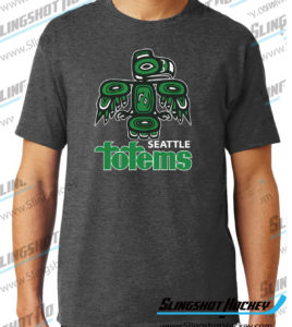 Seattle-totems-charcoal-heather-grey-hockey-tshirt