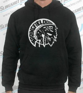 Springfield-Indians-mens-black-sweatshirt-front-slingshot-hockey