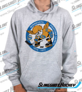 Minnesota-Fighting-Saints-heather-grey-hockey-hoodie